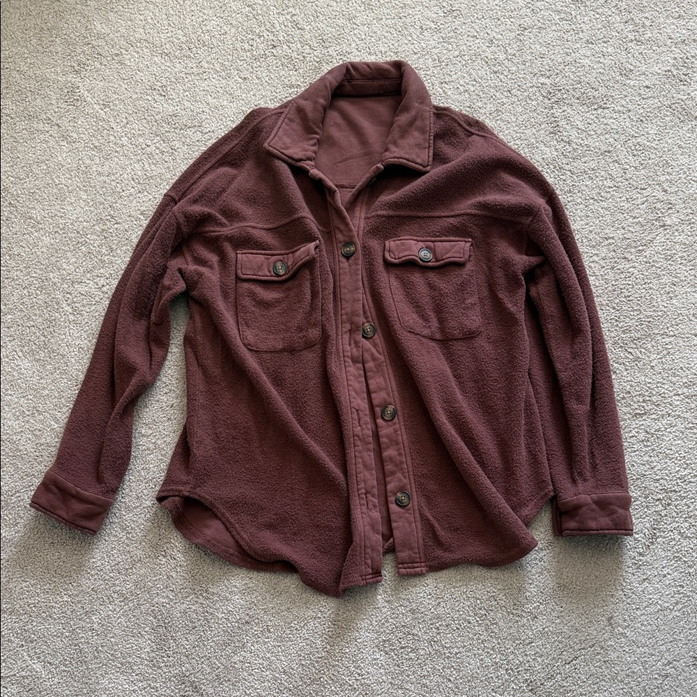 Brown Shirt button up jacket
